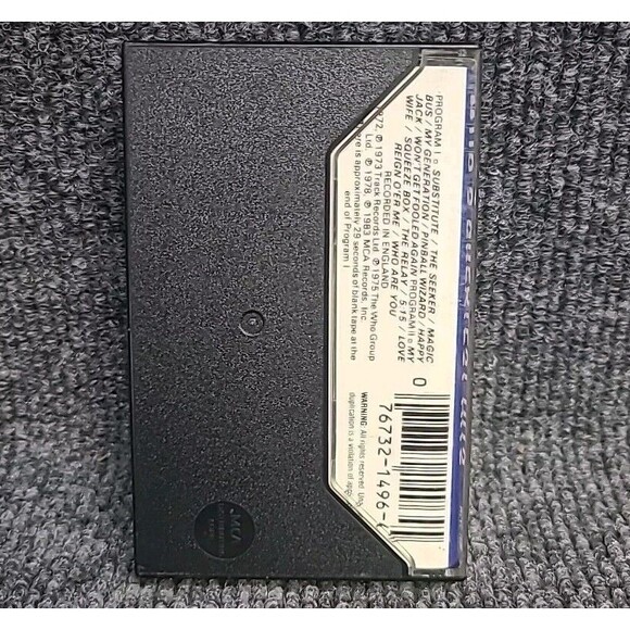 Vintage The Who "Who's Greatest Hits" Cassette Tape 1983 MCA Records - Picture 2 of 4